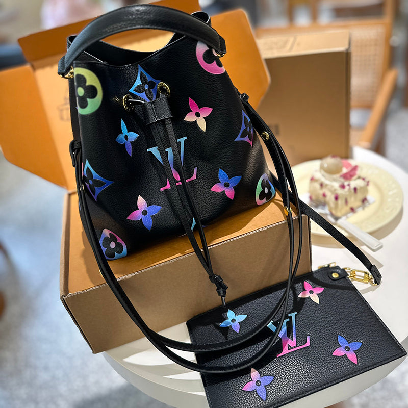 Fashion classic gradient printing bucket bag KL1023071813