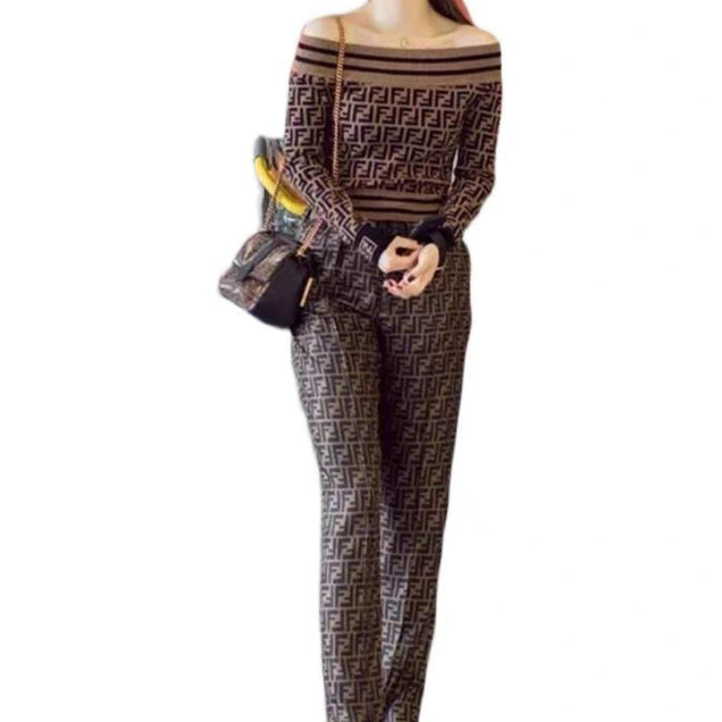 Off shoulder long sleeve knitted sweater PD10041316
