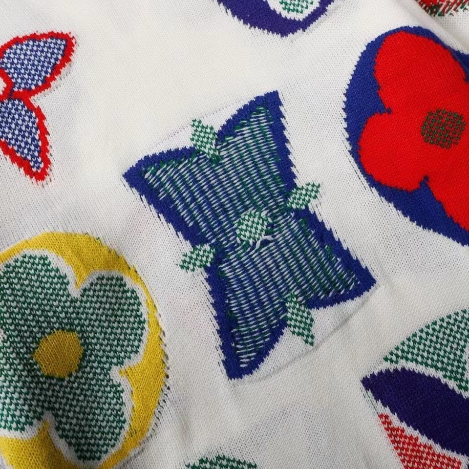 Colorful Classic Jacquard Jacket Wool Jacket Sweater