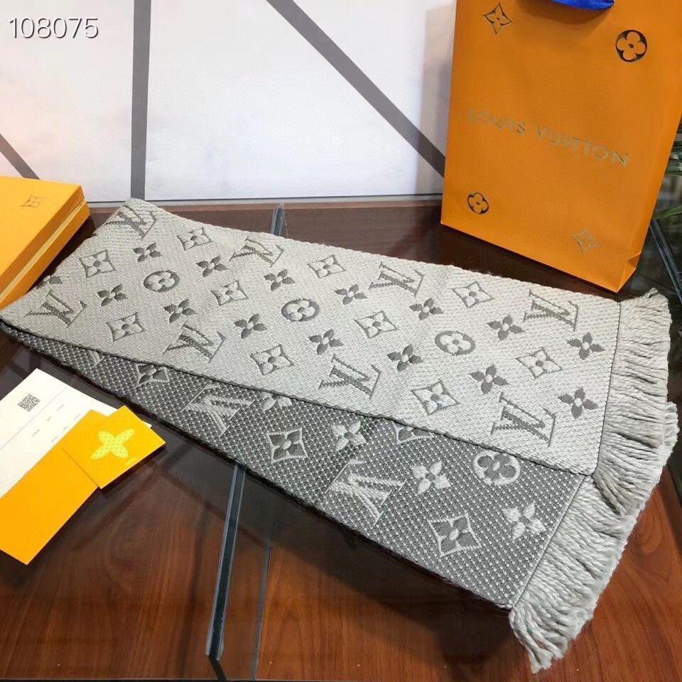 Wool silk scarf thickened warm shawl high-end packaging dual-purpose gold silk