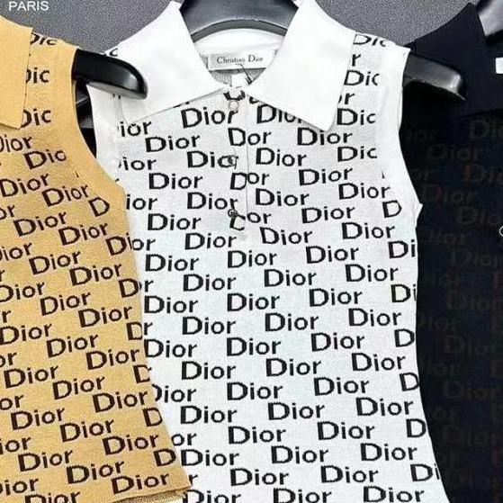 New All-over Letter Jacquard Lapel Pullover Knitted Vest 1024070801