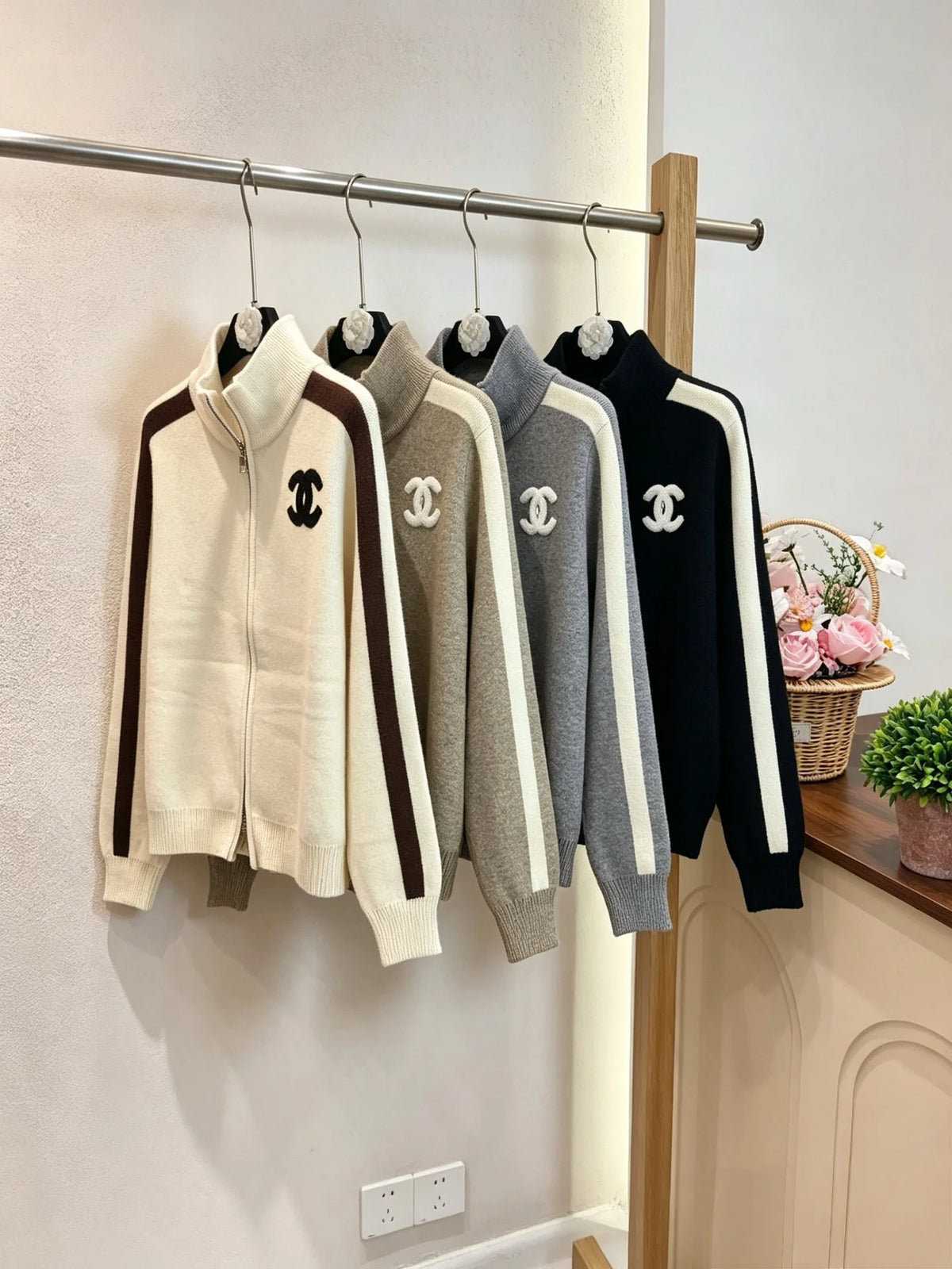 New Fashion Women CC Zip Knit Cardigan XC1326091122