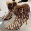 CD 2026 Oblique Ankle Boots 70mm Fabric 966674