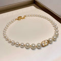D letter star pearl necklace PD0425071817