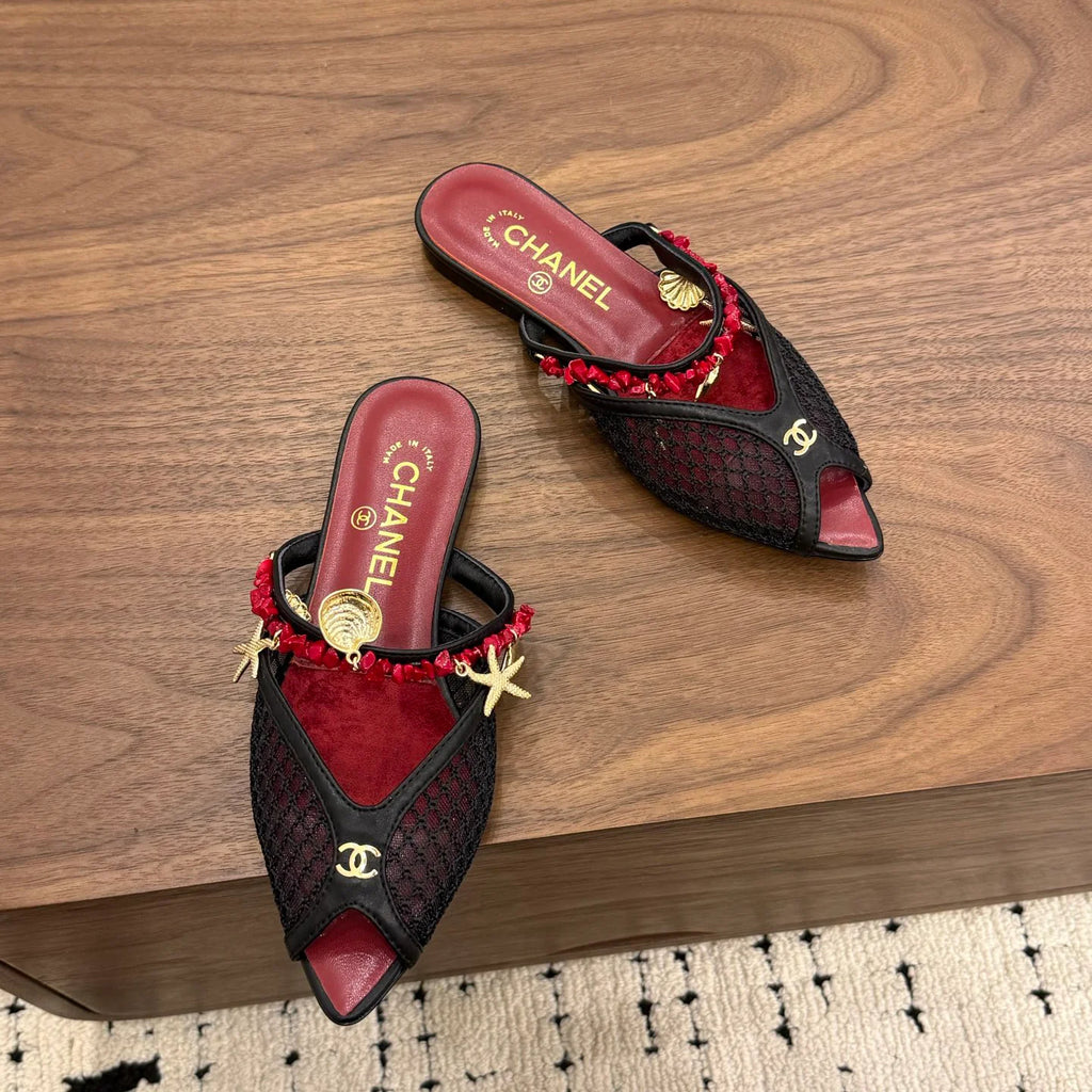New Fashion Arrow-Print Mesh Slippers 1026070208