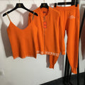 Autumn And Winter New Loose Knitted Sling Three-piece 1024111105