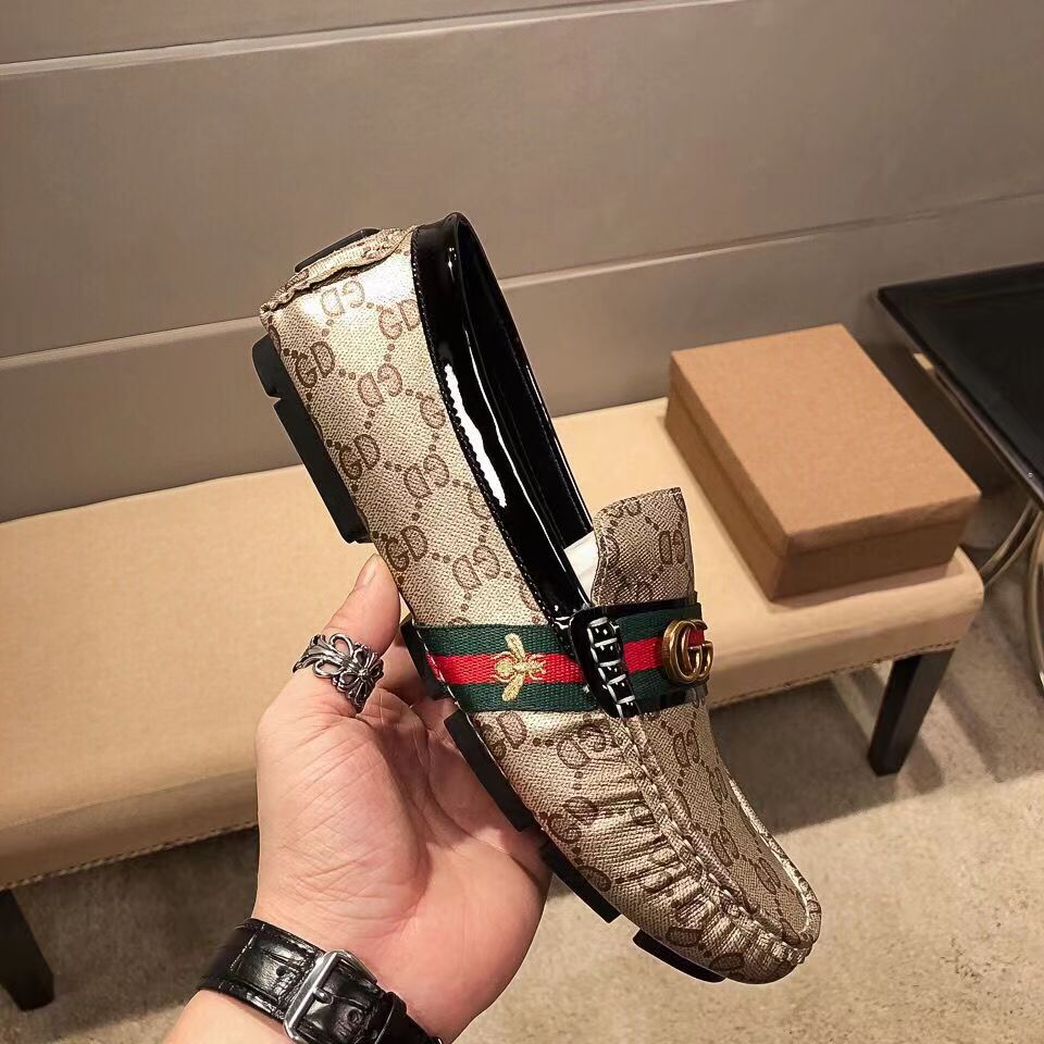 Gold Luxury Handmade Men's Loafers