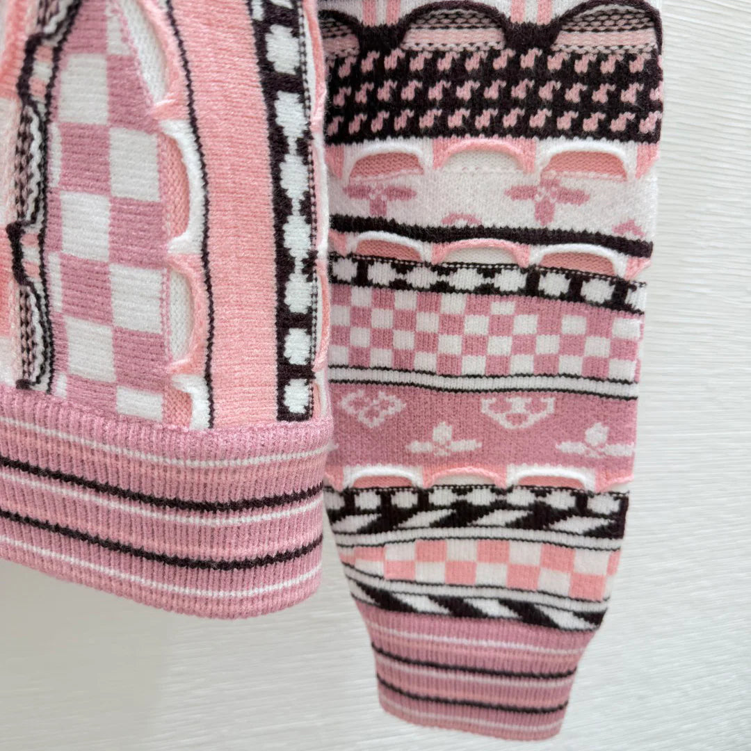 Plaid Slouchy Knit Sweater 1025103104