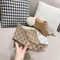 G new printed sequins platform ladies slippers XC07061201