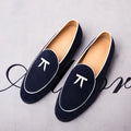 Splicing Red Blue Wedding Men Slip On Shoes