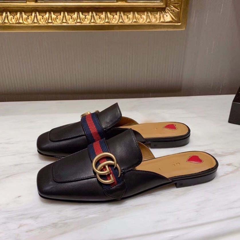 G new pearl heel loafers