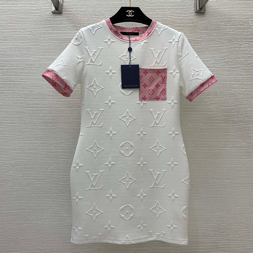 New fashion jacquard short sleeve dress 1024052714