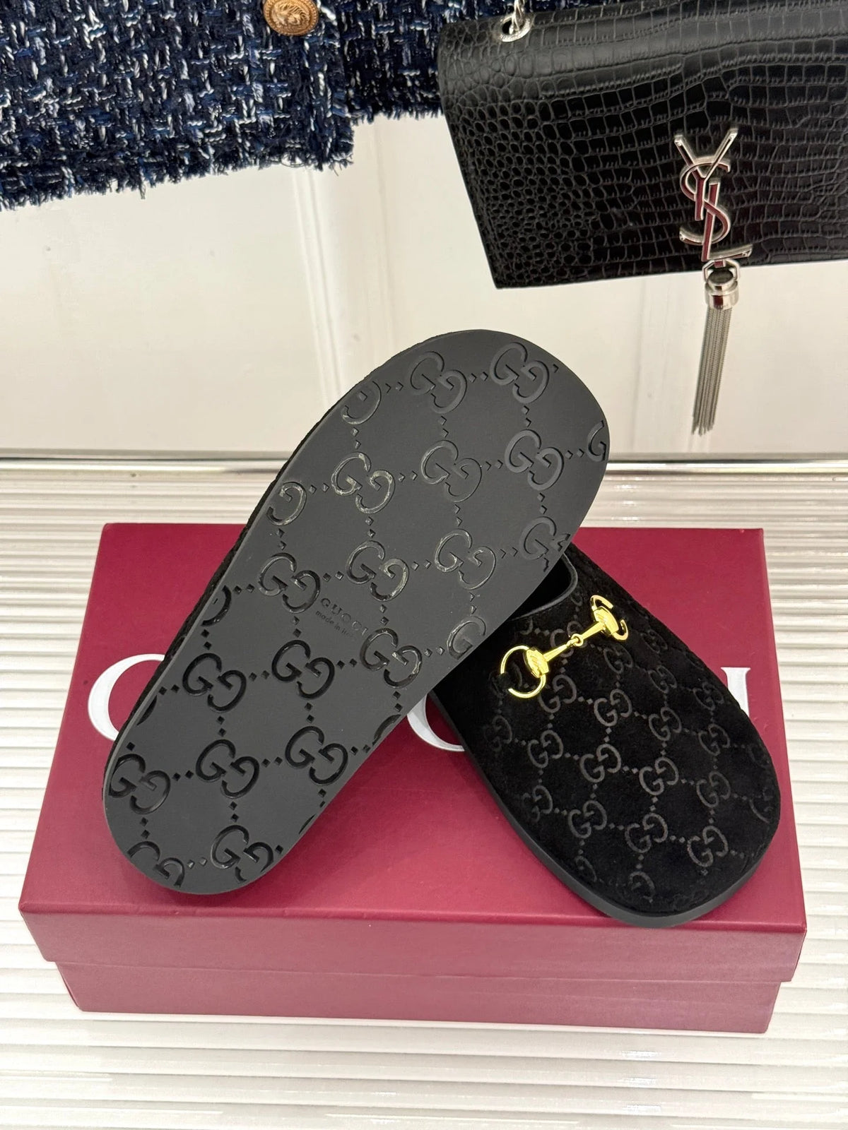 GG Mule With Horsebit Suede 905747