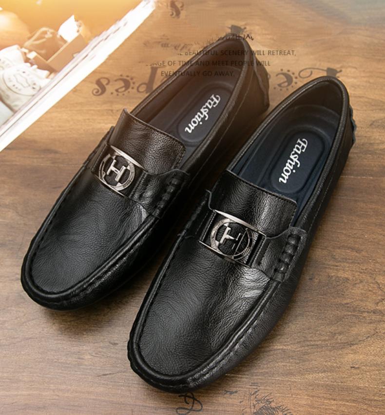 Trendy Casual All-match Leather Loafers 1024051509