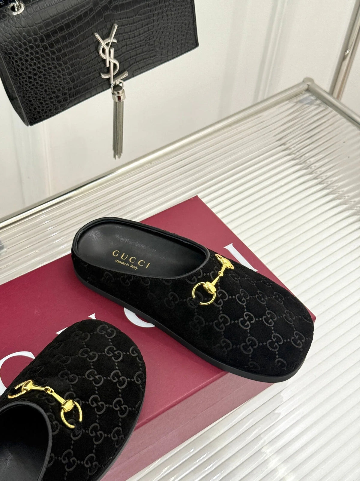 GG Mule With Horsebit Suede 905747