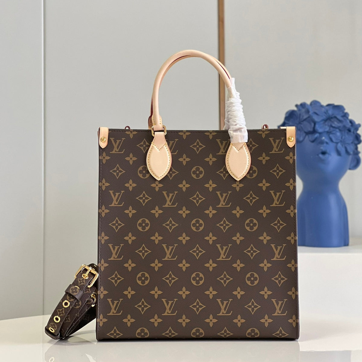 Ladies Fashion Luxury V Logo Classic Brown Tote Bag
