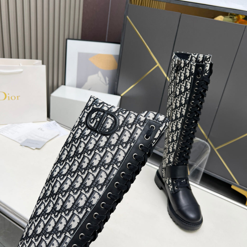 2024 D brand luxury embroidery patchwork leather casual boots 04240081608