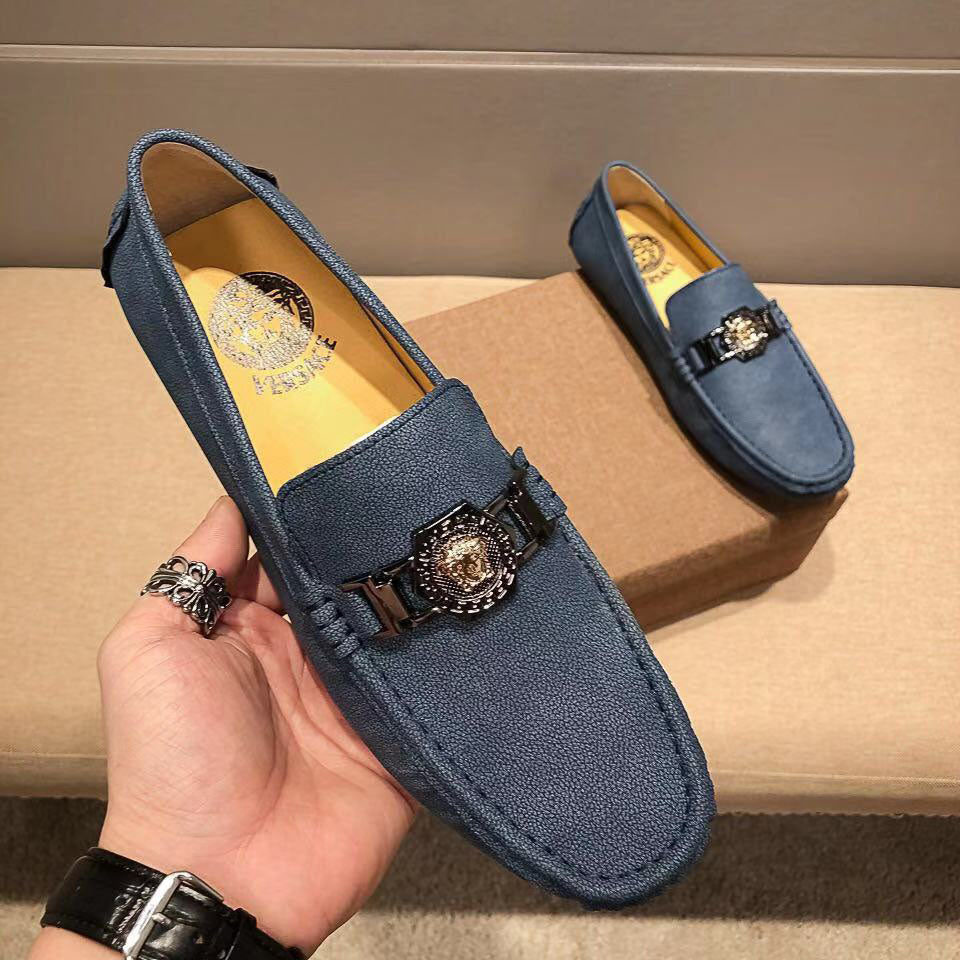 VS logo 24Ss men's Fashion Loafers Driver Shoes fb0424082604