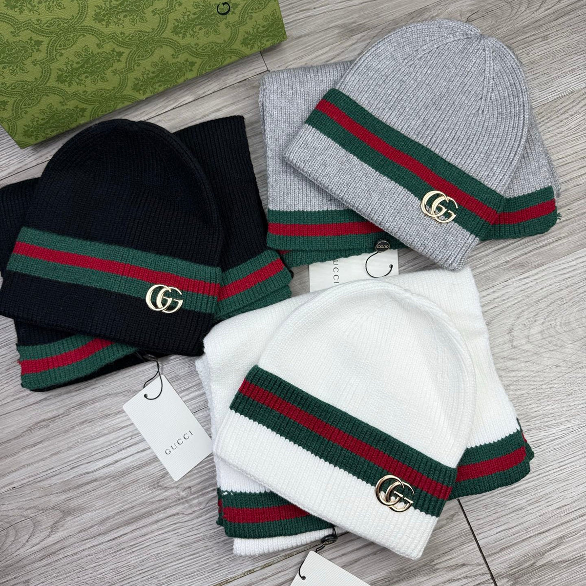 Stylish versatile scarf and hat set 1025110313