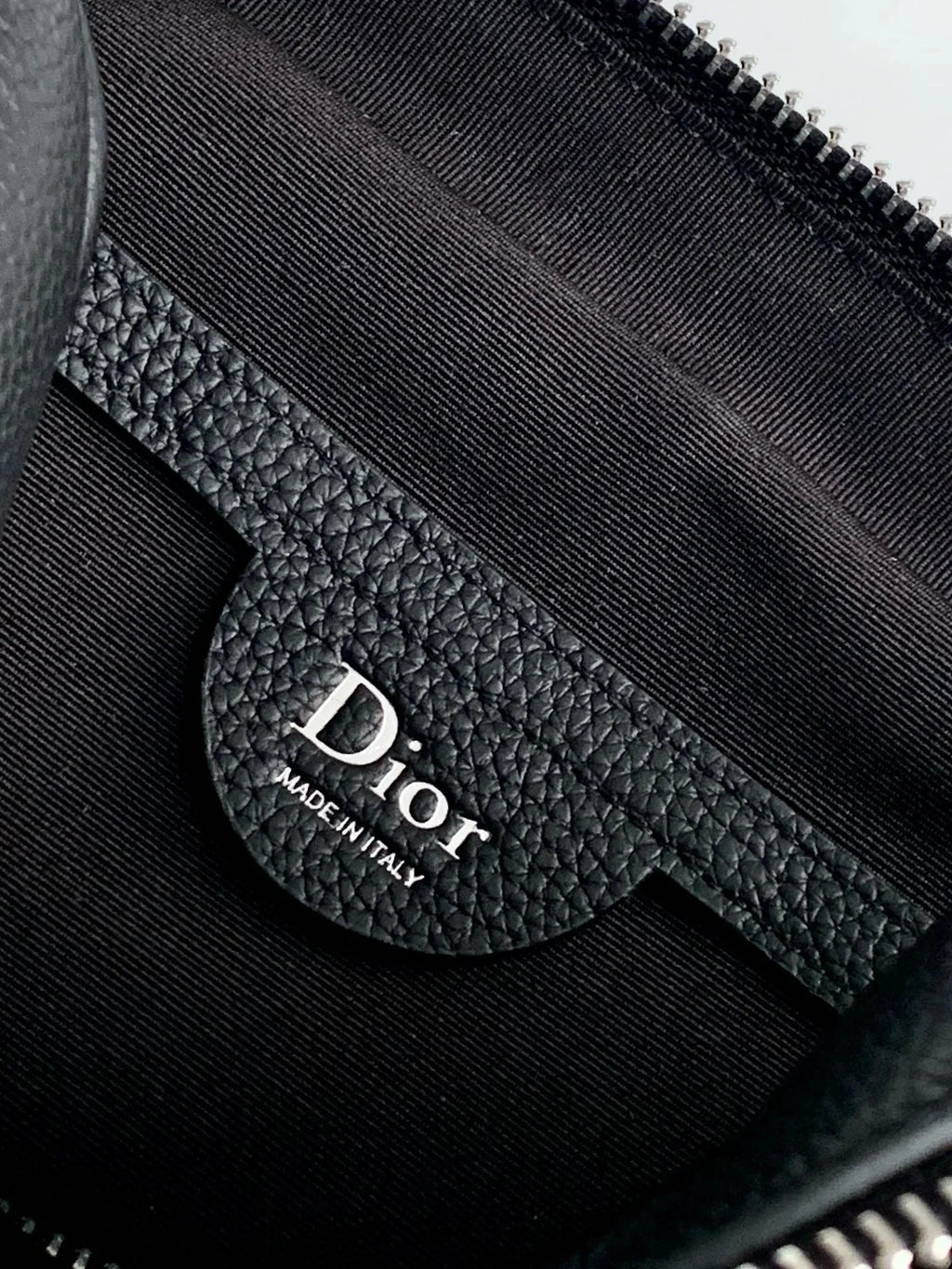 CD 2026 Rider Zip-Up Messenger Bag 23cm Fabric And Grained Leather