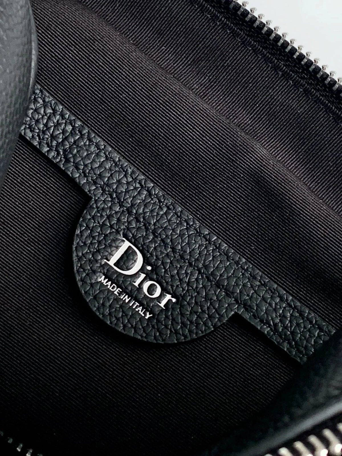 CD 2026 Rider Zip-Up Messenger Bag 23cm Fabric And Grained Leather