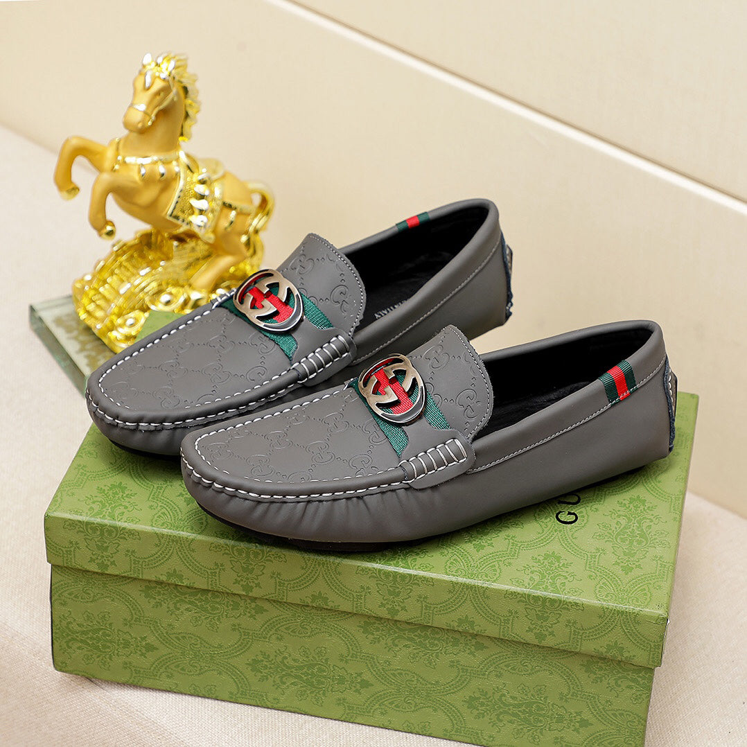 G letters pattern casual slip on shoes