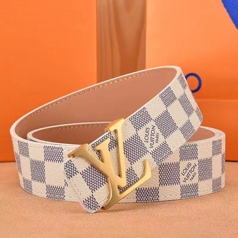 New belt high-grade letter leather business belt all-match casual pants belt
