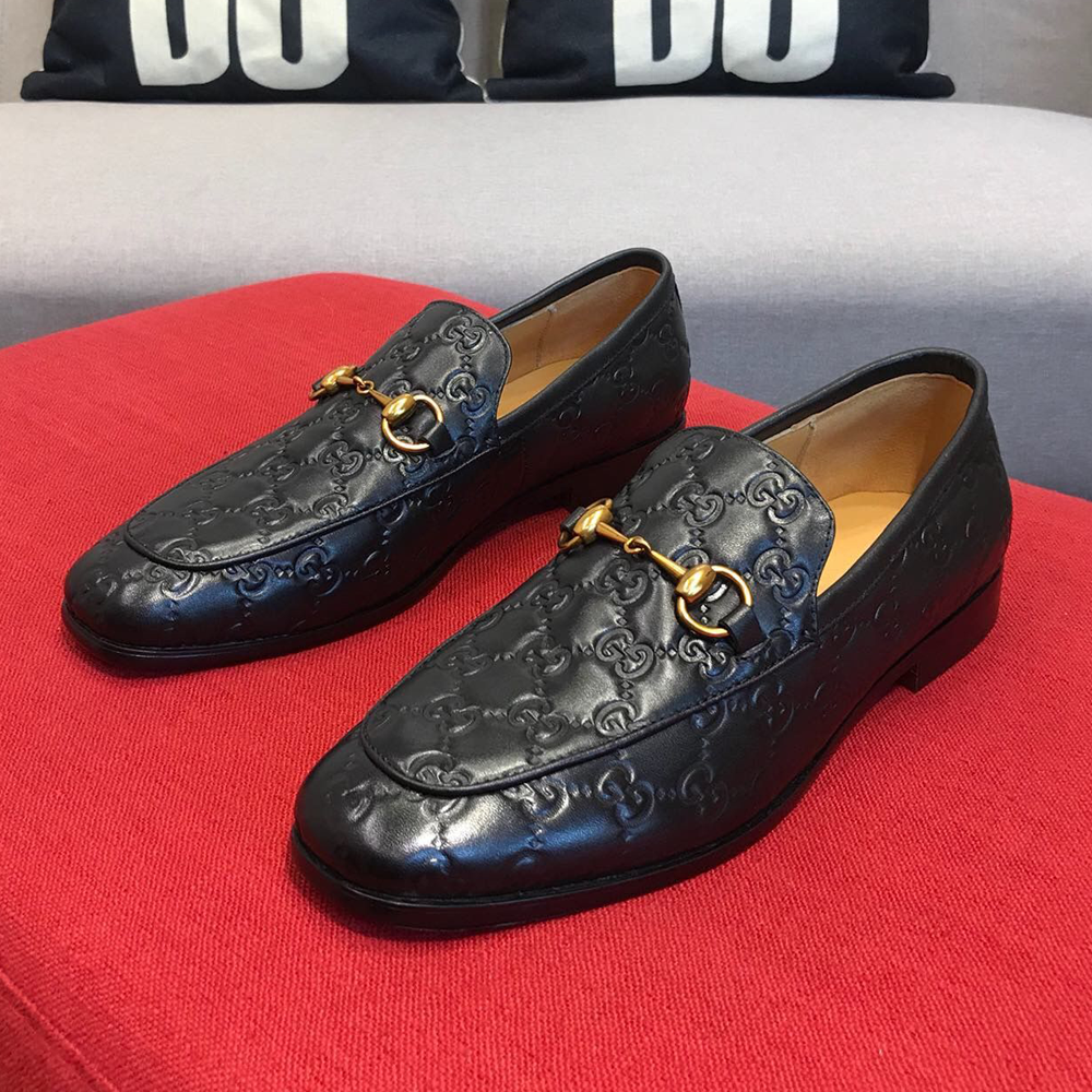 Black Classic Double Buckle G Slip On Loafer