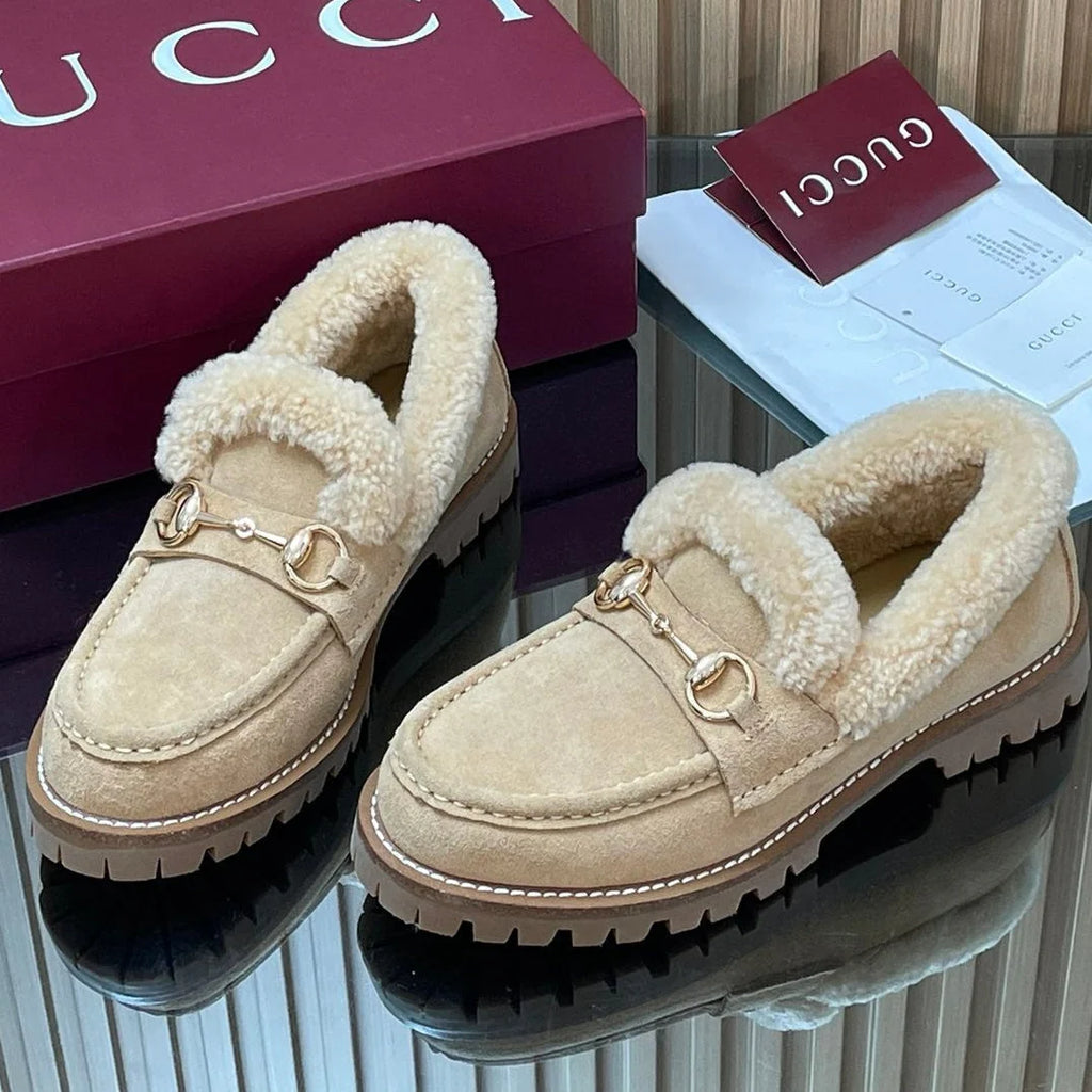 GG  2025 Horsebit Loafer Suede Wool 563048