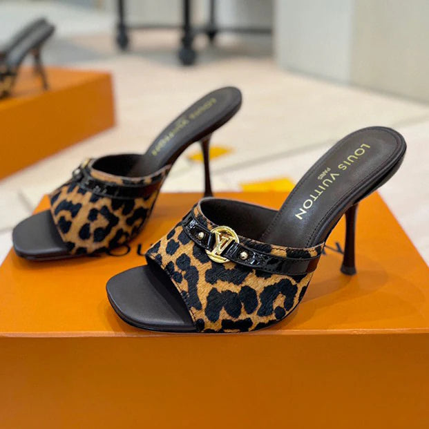 New Leopard-Print High-Heeled Sandals 1026070212