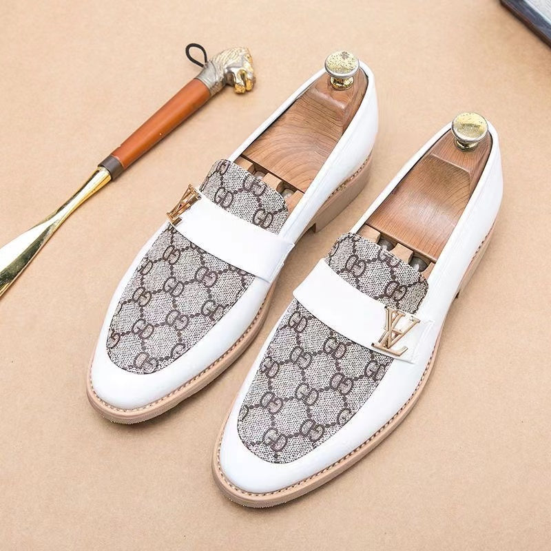 Patchwork men's high quality loafers