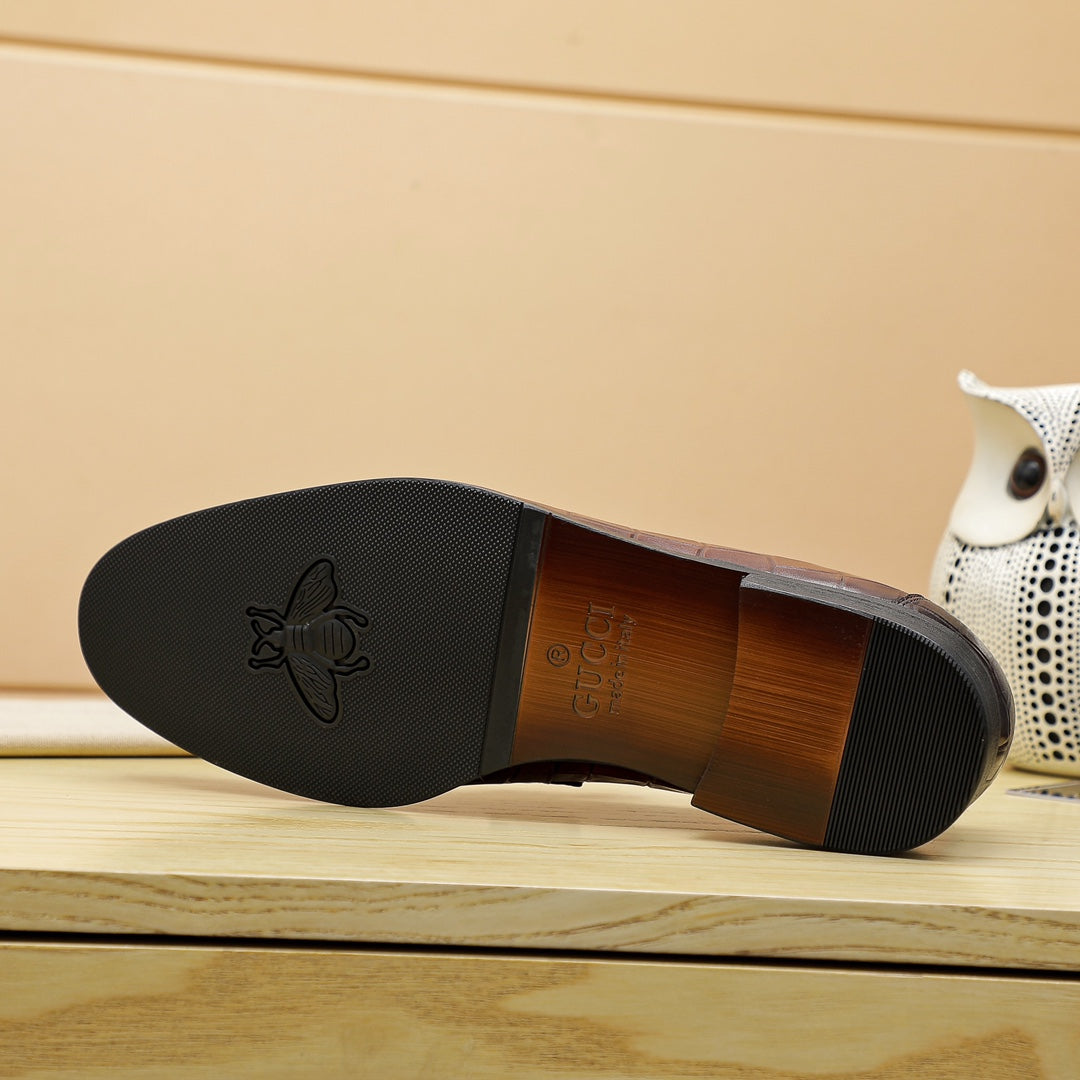 New Luxury G Crocodile Pattern Dress Shoes XC0424111805