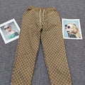 Fashion Casual lace-up classic GG pattern trousers PD0425051208
