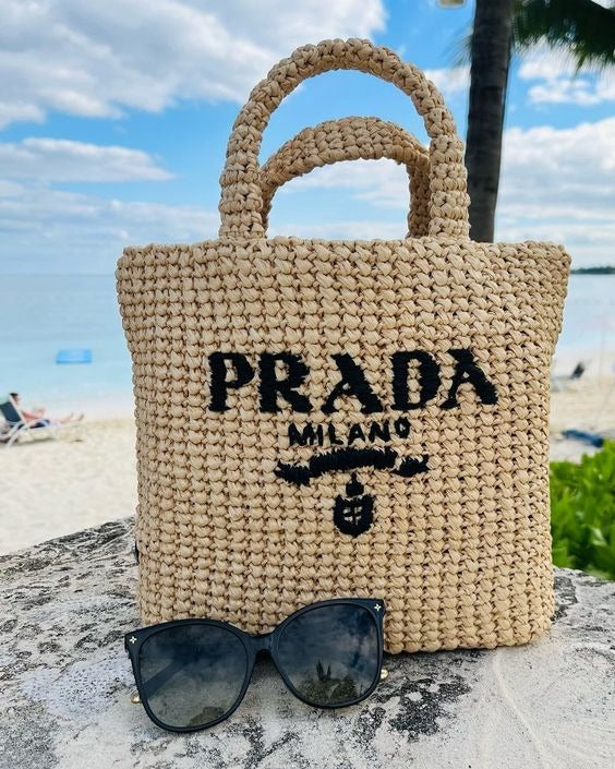 P Raffia Bag Handbag Beach Bag for Summer 0426050907