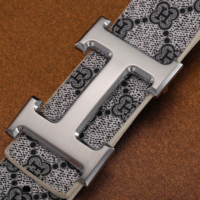 H Buckle Belt Leather Casual Versatile Belt 1024071725