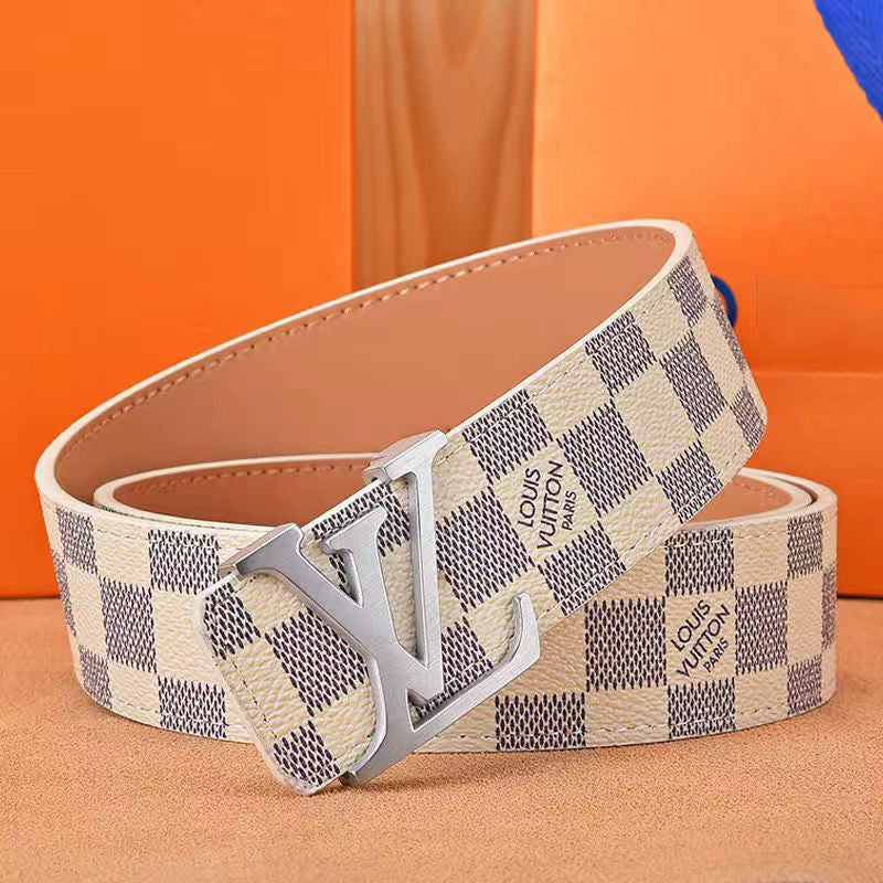 New belt high-grade letter leather business belt all-match casual pants belt