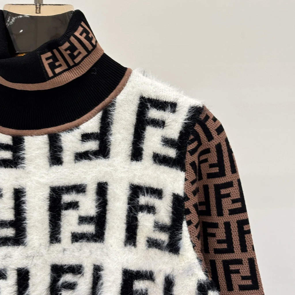 Double-F Fleece Casual Knit Long Sleeve 1025102308