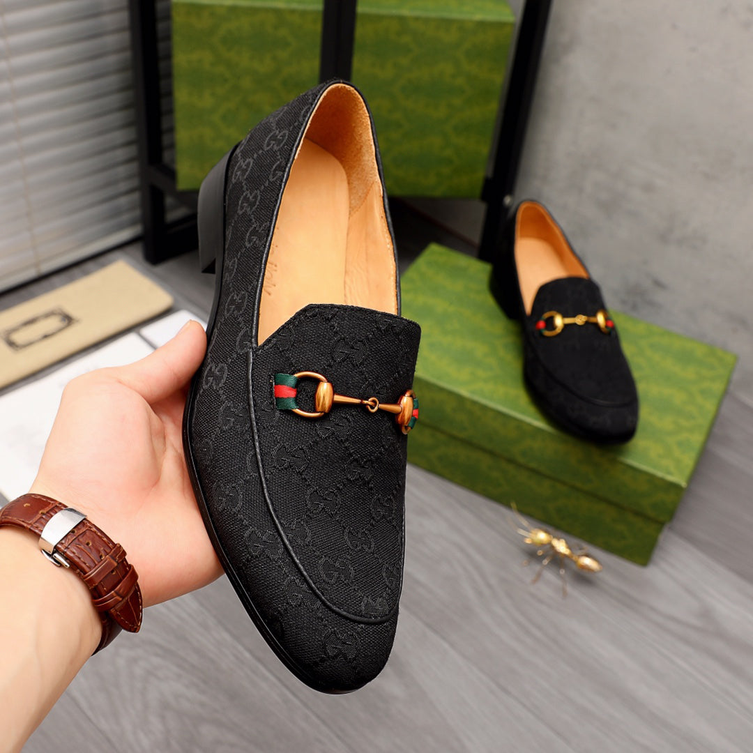 Luxury buckle all pattern formal dress slip on shoes