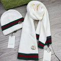 Stylish versatile scarf and hat set 1025110313
