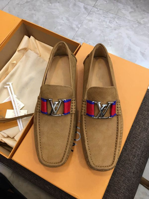 Classic Leather Up Dress Shoes Loafer Slip-On Shoe V109