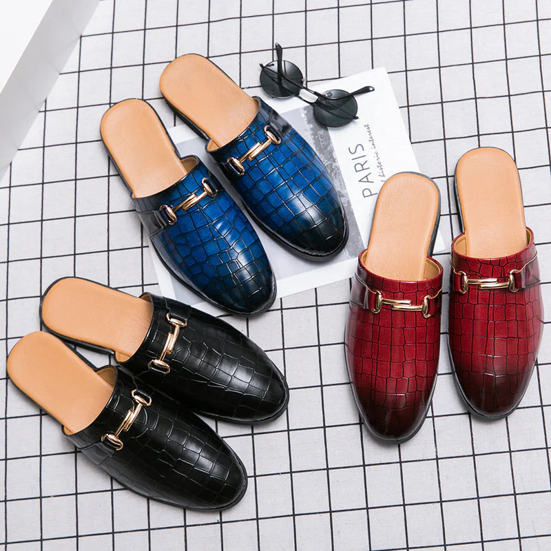 2026 fashion semi-support shoes trend outer wear heelless men's shoes