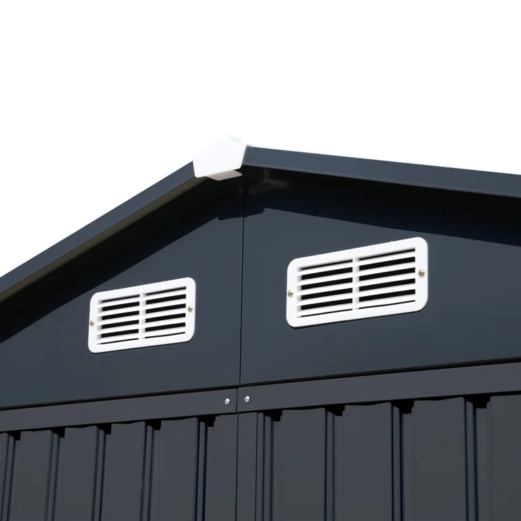 10' x 8' Outdoor Storage Shed, Metal Garden Tool Shed with Lockable Door