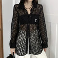 New lace micro-sheer sun protection shirt　1025042811