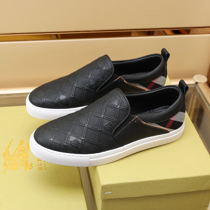 Men's black fashion luxury slip on shoe