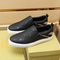 Men's black fashion luxury slip on shoe