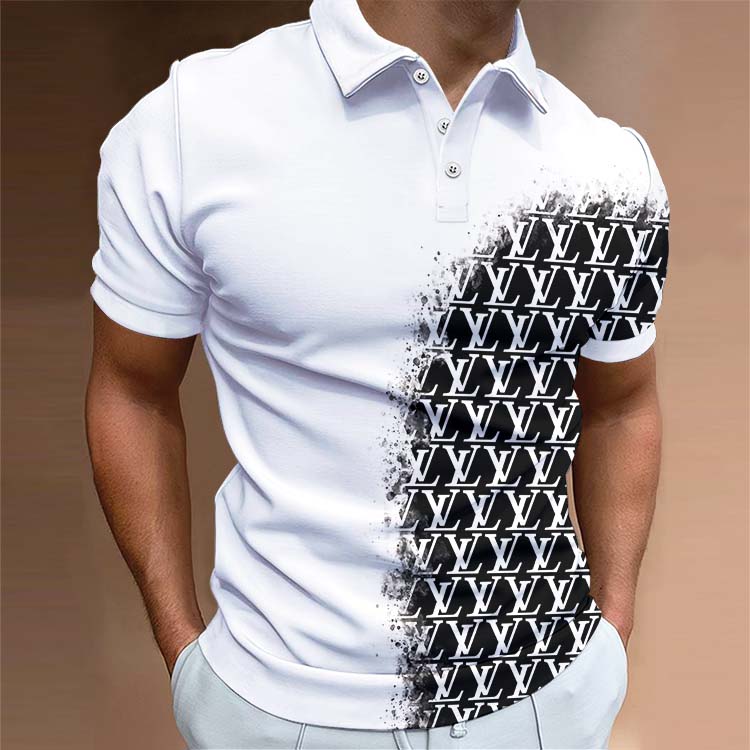 Men's Summer Fashion Printed Polo Shirts 3D1024041714