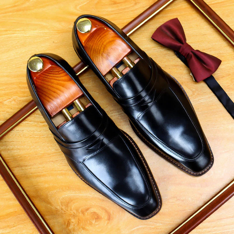 Men's Casual Loafers Two Tone Gradient Square Toe Shoes（3 colors）