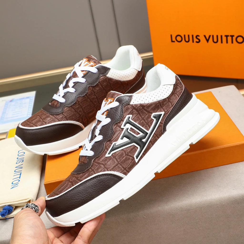 Leather mesh athletic shoes 1426012610