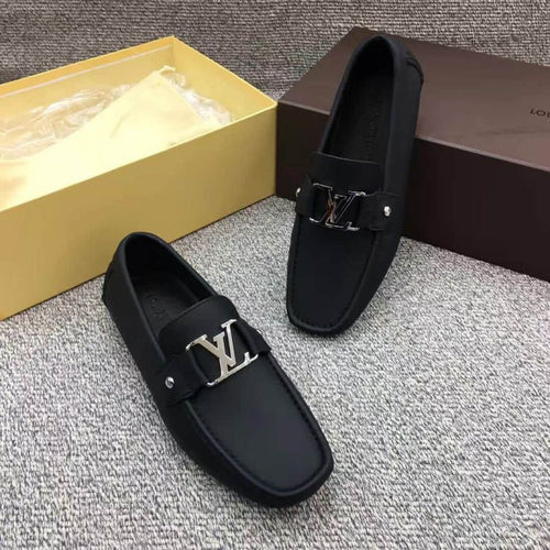Black Logo Men Slip-on Shoes V14