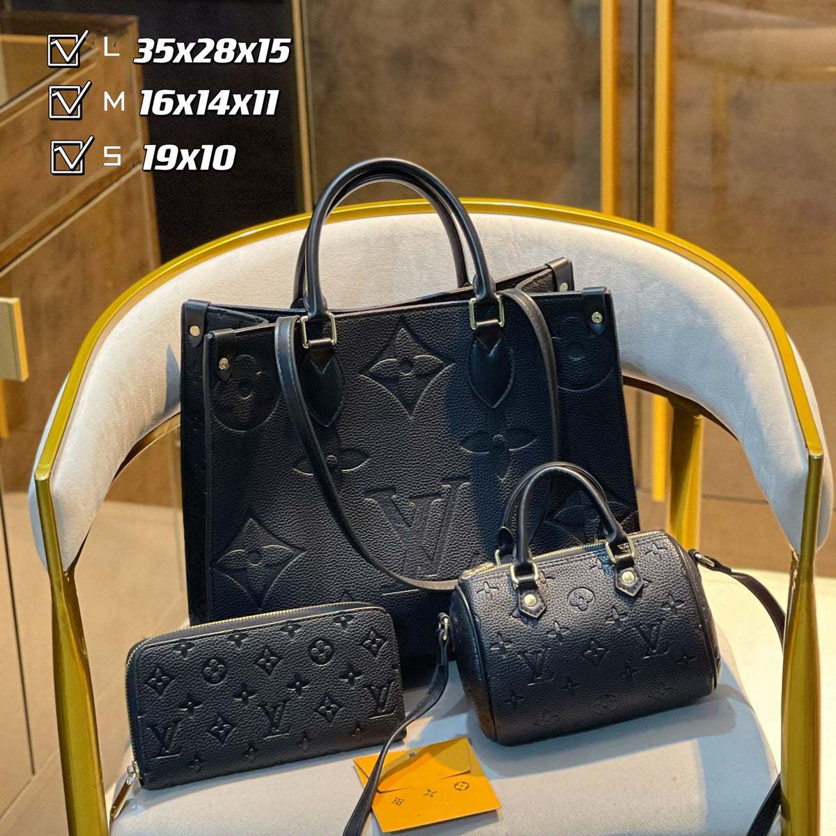 New fashion design style all-match three-piece bag S24